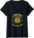 Womens I Crochet But My Favorite Hobby is Collecting Yarn Funny Tee V-Neck T-Shirt | Top Rated | Perfect for Crafters