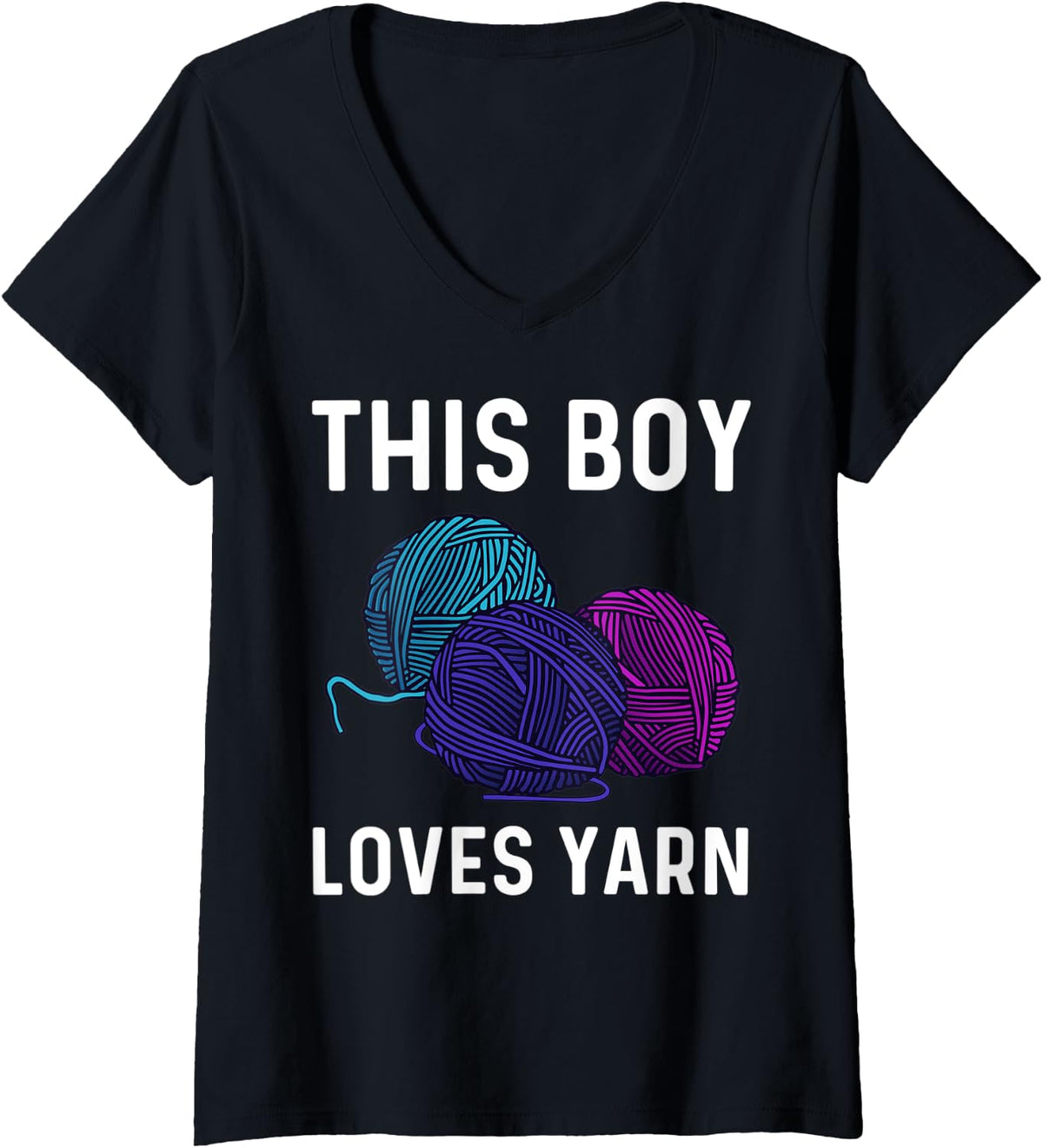 Womens Funny Knitting Gift For Boys Kids Crochet Yarn Thread V-Neck Yarn Supply | Trending 2025 | Customer Favorite