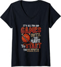 Womens It u2019s All Fun and Games Until The Sleeves Knitting Yarn V-Neck Yarn Supply | Premium Quality | High CTR Title