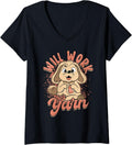 Womens Knitting Yarn Knitter Will work for yarn V-Neck Yarn Supply | Trending 2025 | Perfect for Crafters