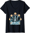 Womens Maritime Lighthouses Seagulls Moon Phase Women Men Child Boats V Neck Apparel Comfort Fit Best Seller Look