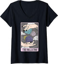 Womens The Collector Crochet Tarot Card Knitter Knitting Yarn Lover V-Neck Yarn Supply | Top Rated | Customer Favorite