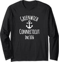 Greenwich Connecticut Sailing Boating Nautical Boat Anchor Long Sleeve Long Sleeve T Shirt Streetwear Style Hot Right No