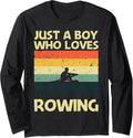 Funny Rowing Design For Boys Kids Crew Rowing Boat Lovers Long Sleeve Long Sleeve T Shirt Viral TikTok Find Gift Ready