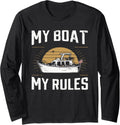 My Boat My Rules Funny Boat Captain Summer Vacation Captain Long Sleeve Long Sleeve T Shirt Streetwear Style Best Seller