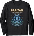 Sailing Dad Sailing Boat Captain Sailor Sailor Motor Boat Long Sleeve Long Sleeve T Shirt Streetwear Style Best Seller L