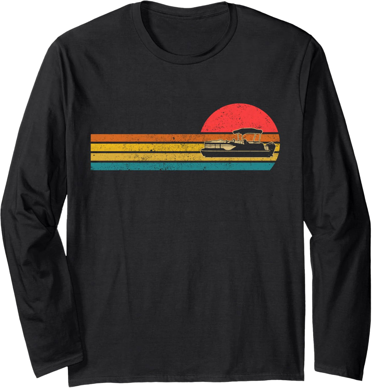 Pontoon Boat Boating Captain Gifts Novelty Boat Owners Long Sleeve Long Sleeve T Shirt High Search Demand Best Seller Lo