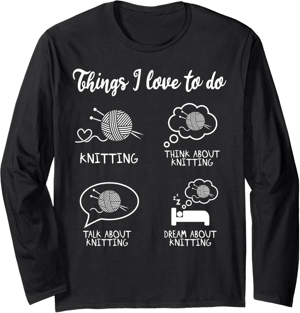 Knitting Enthusiasts Funny Yarn Knitting Lover Long Sleeve Yarn Supply | Trending 2025 | Best Seller Choice