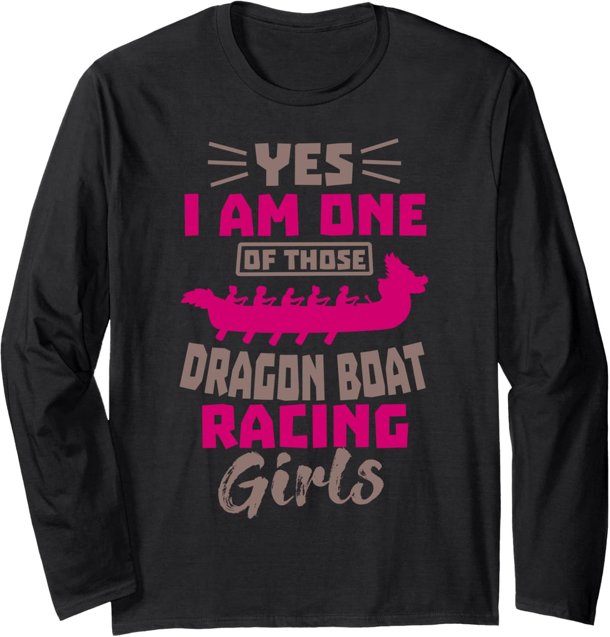 Dragon Boat Racing Girl Crew Paddler Steersperson Sport Long Sleeve Long Sleeve T Shirt High Search Demand Gift Ready