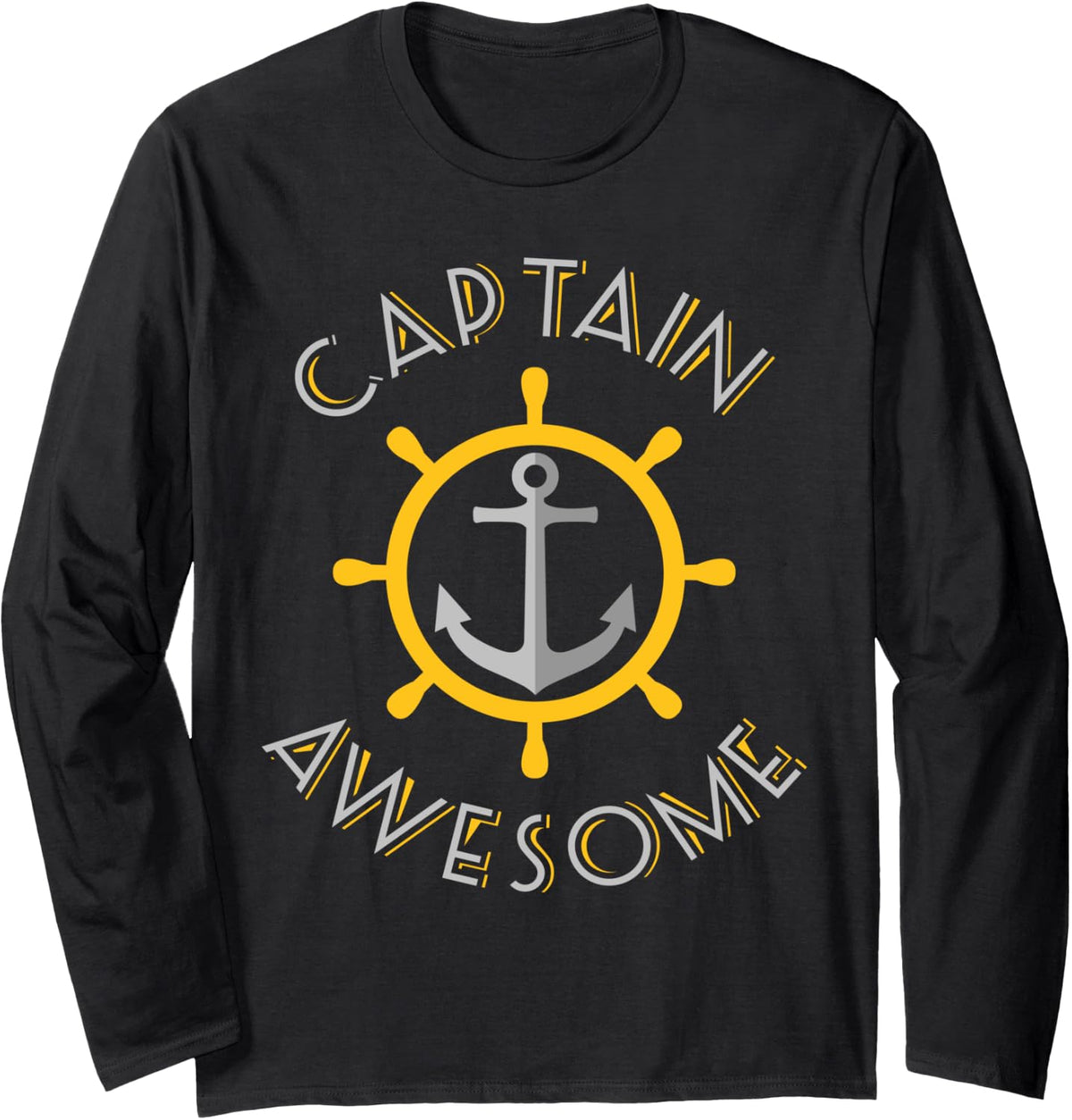 Captain Awesome Boat Cruise Wear Long Sleeve Long Sleeve T Shirt Premium Print US Top Pick
