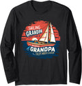 Grandpa Sailing Captain Boating Sailboat Boat Sailor Long Sleeve Long Sleeve T Shirt High Search Demand Best Seller Look