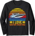 Motorboating Heat Motor Boating Love Long Sleeve Long Sleeve T Shirt Comfort Fit Everyday Wear
