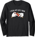 I Steal My Cat's Yarn Knitting Long Sleeve Yarn Supply | Trending 2025 | Best Seller Choice
