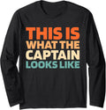 Retro Sailor Captain Boat Sailboat Vintage Sailing Long Sleeve Long Sleeve T Shirt Viral TikTok Find Gift Ready