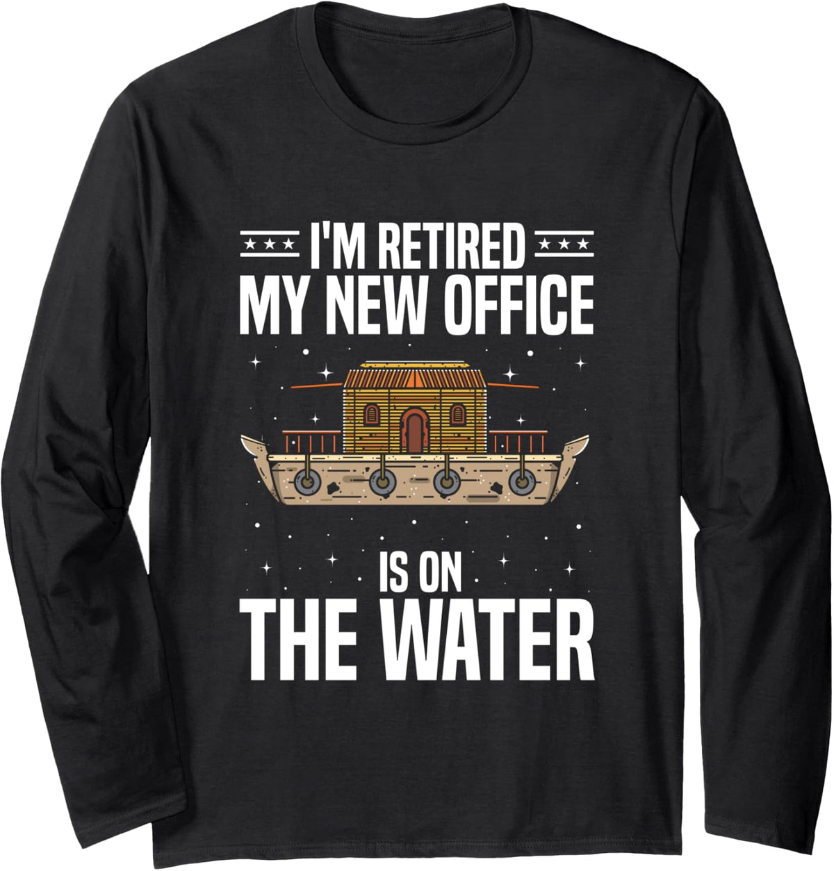 Houseboat Captain Decor Boating Boat Lover Houseboating Long Sleeve Long Sleeve T Shirt High Search Demand Best Seller L