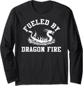 Fueled By Dragon Fire Men Women Funny Dragonboat Paddle Team Long Sleeve Long Sleeve T Shirt Streetwear Style US Top Pic