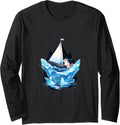 Ice Sailing Ferret Ice Sailor Ice Boating Yachting Long Sleeve Long Sleeve T Shirt Streetwear Style US Top Pick