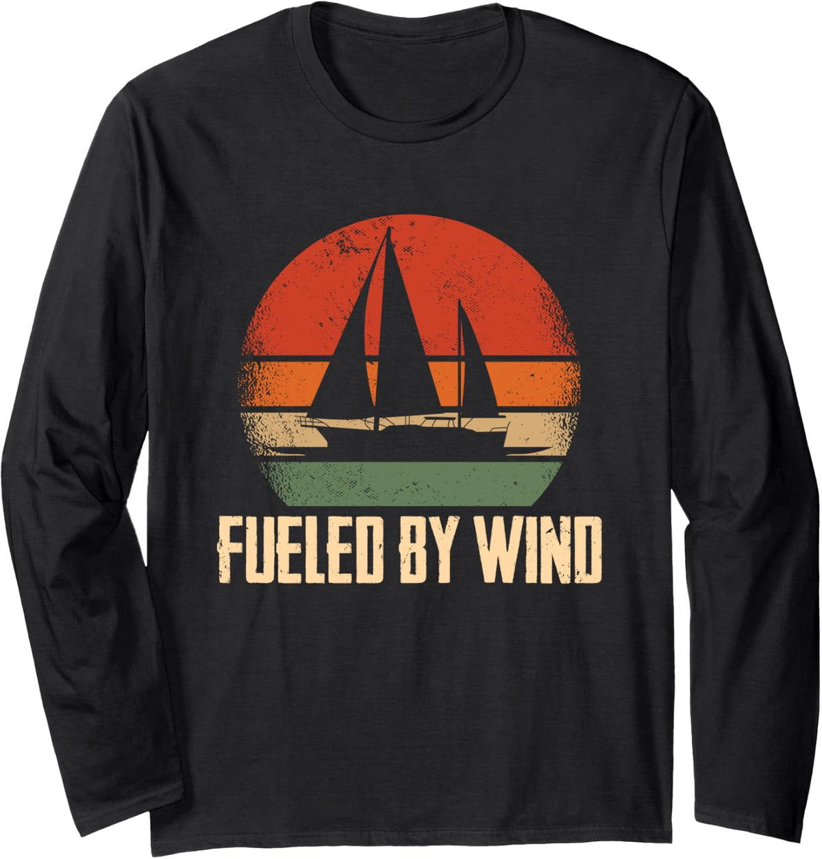 Retro Sailor Captain Sailboat Boat Vintage Sailing Boating Long Sleeve Long Sleeve T Shirt Comfort Fit Gift Ready