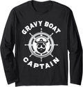 Gravy Boat Captain Funny Thanksgiving Long Sleeve Long Sleeve T Shirt Viral TikTok Find Gift Ready