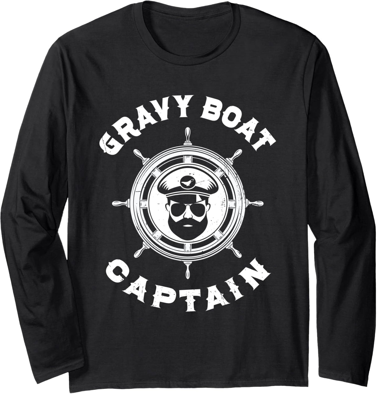 Gravy Boat Captain Funny Thanksgiving Long Sleeve Long Sleeve T Shirt Viral TikTok Find Gift Ready