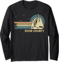 Door County Wisconsin Sailing Vacation Boating Sailboat Long Sleeve Long Sleeve T Shirt Trending US Best Seller Look