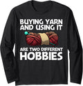 Cool Knitting For Women Girls Crochet Yarn Knitter Crocheter Long Sleeve Yarn Supply | High Search Volume | Perfect f...