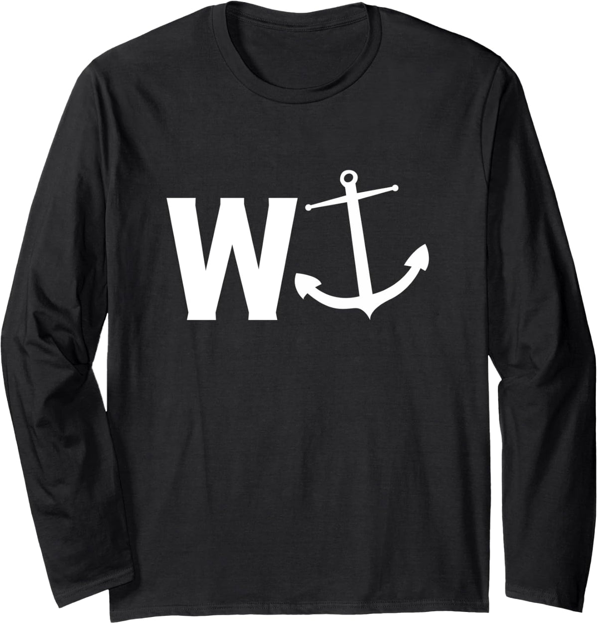 W Anchor Funny Wanker Sailing Boating Slang Long Sleeve Long Sleeve T Shirt High Search Demand Everyday Wear