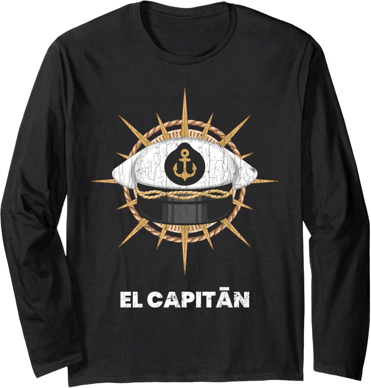 El Capitan Funny Sailor Sailing Sailboat Yacht Boat Graphic Long Sleeve Long Sleeve T Shirt Streetwear Style Best Seller
