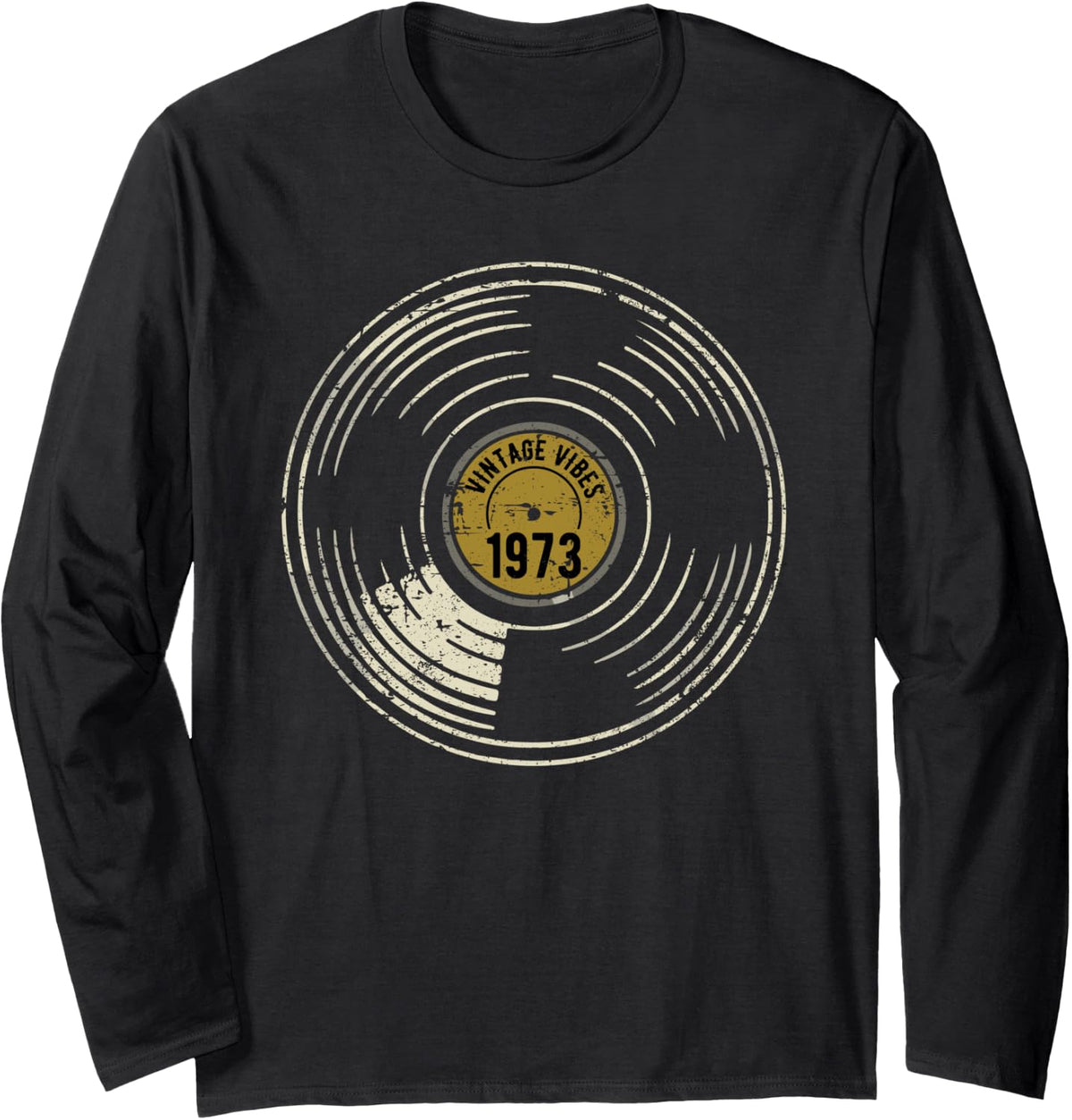 1973 Retro Birthday Anniversary Vintage Style Record Design Long Sleeve Apparel | Aesthetic Streetwear