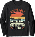 Houseboat Captain Houseboating Decor Houseboat Lover Long Sleeve Long Sleeve T Shirt Viral TikTok Find Fan Favorite