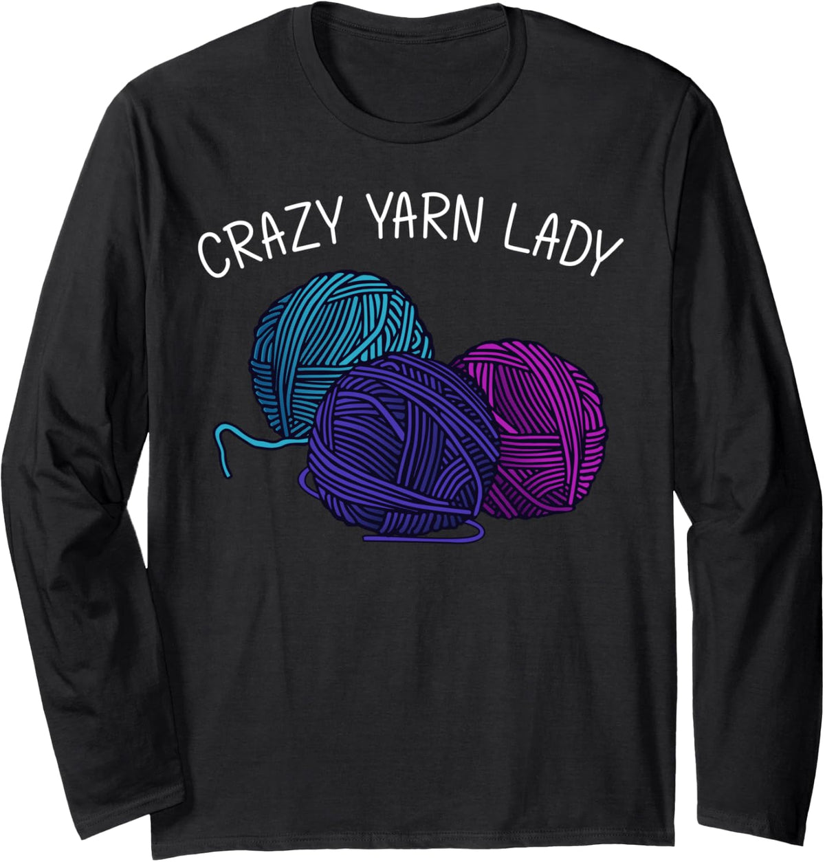 Funny Knitting Gift For Women Mama Crochet Yarn Thread Long Sleeve Yarn Supply | High Search Volume | Perfect for Cra...
