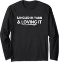 Tangled in yarn and loving it Long Sleeve Yarn Supply | Viral US Pick | Customer Favorite