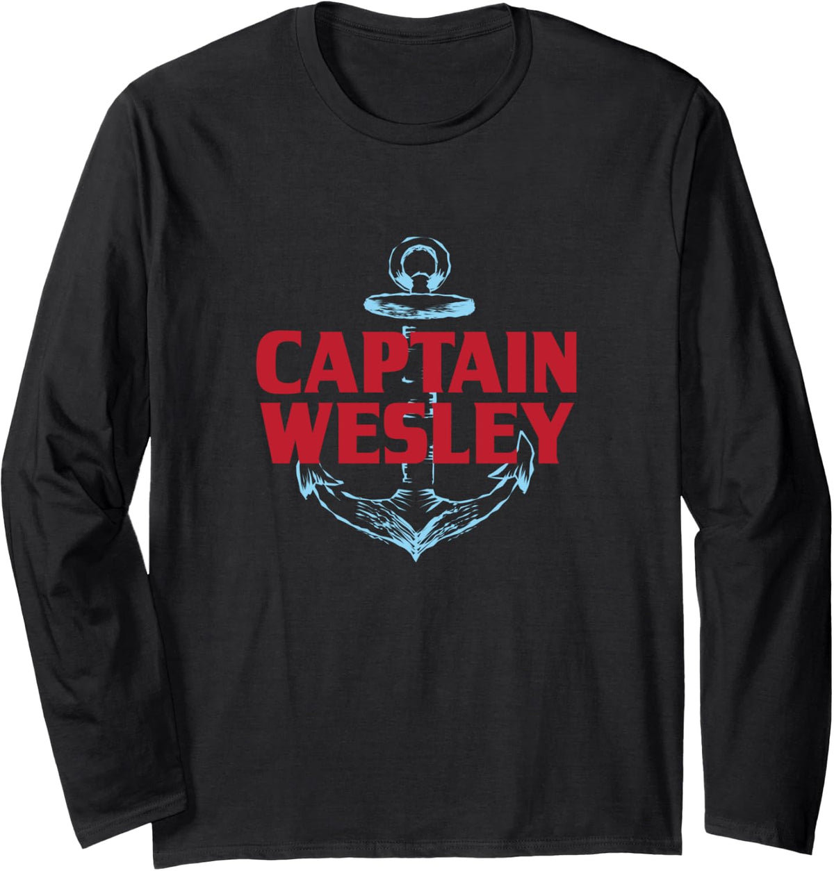 Captain Wesley Personalized Name Custom Nickname Boating Long Sleeve Long Sleeve T Shirt Streetwear Style Fan Favorite