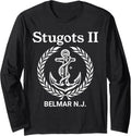 Stugots Belmar NJ Anchor Distressed Sarcastic Boating II 2 Long Sleeve Long Sleeve T Shirt Premium Print Fan Favorite