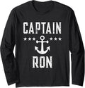 Vintage Captain Ron Family Cruise or Lake Boating Long Sleeve Long Sleeve T Shirt Premium Print Best Seller Look