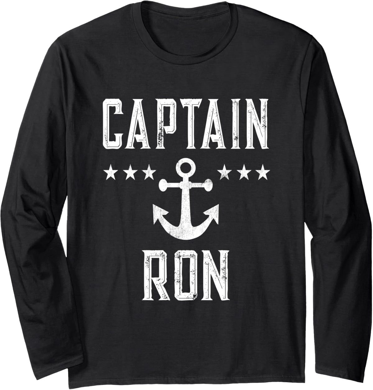 Vintage Captain Ron Family Cruise or Lake Boating Long Sleeve Long Sleeve T Shirt Premium Print Best Seller Look