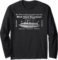 Fall River Block Island Providence Ferry Boat 1889 Long Sleeve Long Sleeve T Shirt High Search Demand Everyday Wear
