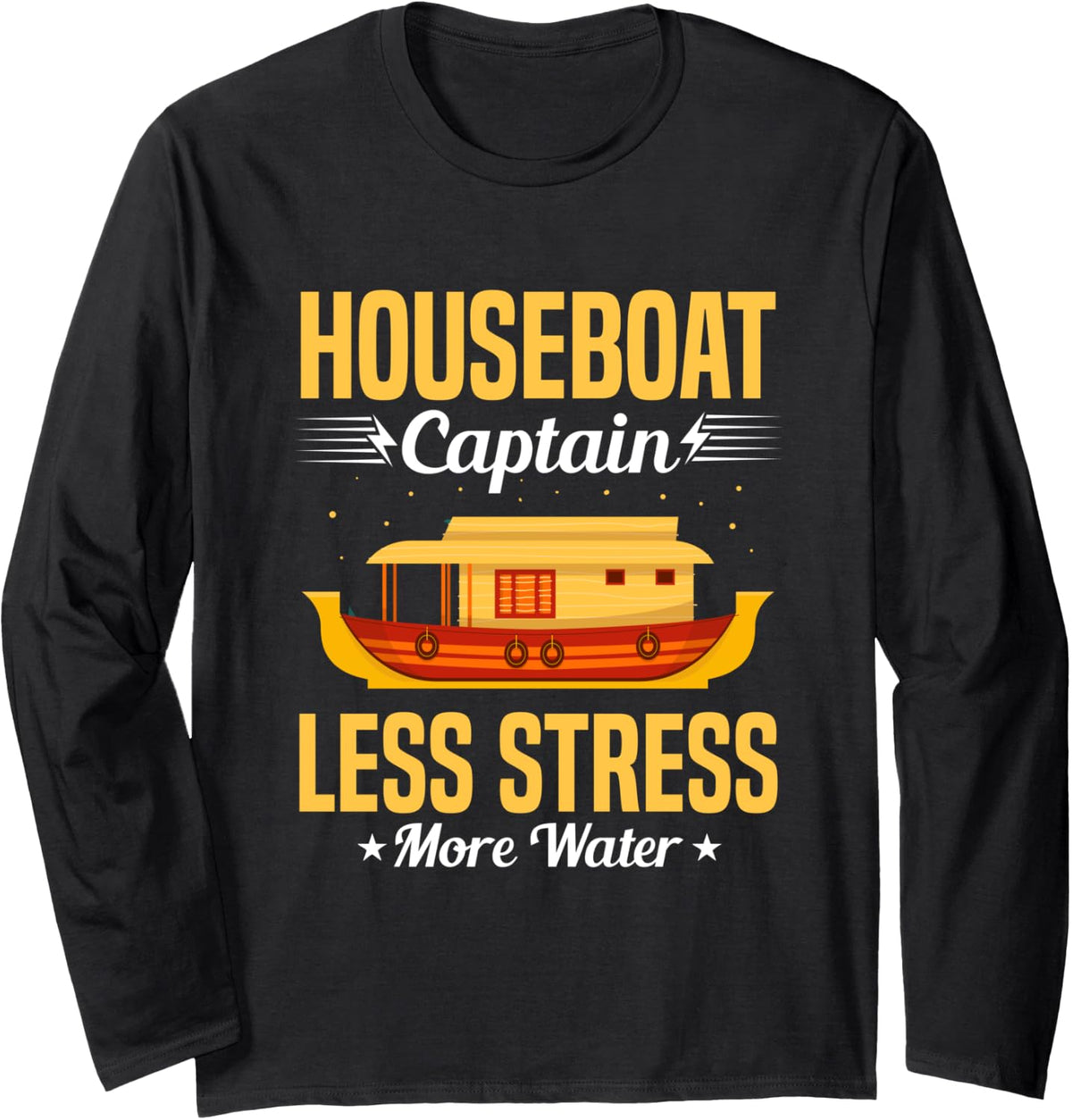Houseboating Furniture Boat Anchor Houseboat Captain Long Sleeve Long Sleeve T Shirt Trending US Fan Favorite