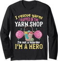 Knitting Knittwear - I rescue yarns trapped in the yarn shop Long Sleeve Yarn Supply | Viral US Pick | Best Seller Ch...