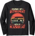 Houseboat Captain Houseboating Lover Houseboat Owner Long Sleeve Long Sleeve T Shirt Premium Print Fan Favorite