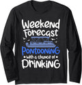 Funny Pontoon Boat Boating Captain Owners Men Women Long Sleeve Long Sleeve T Shirt Viral TikTok Find US Top Pick