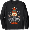 Knitting Gnome Family Christmas Grandma Mom Crochet Yarn Long Sleeve Yarn Supply | Trending 2025 | Perfect for Crafters