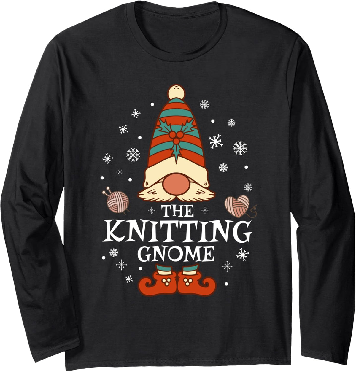 Knitting Gnome Family Christmas Grandma Mom Crochet Yarn Long Sleeve Yarn Supply | Trending 2025 | Perfect for Crafters