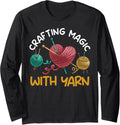 Yarn Collection WITH YARN TO CREATIVITY Funny Yarn Collector Long Sleeve Yarn Supply | Top Rated | High CTR Title