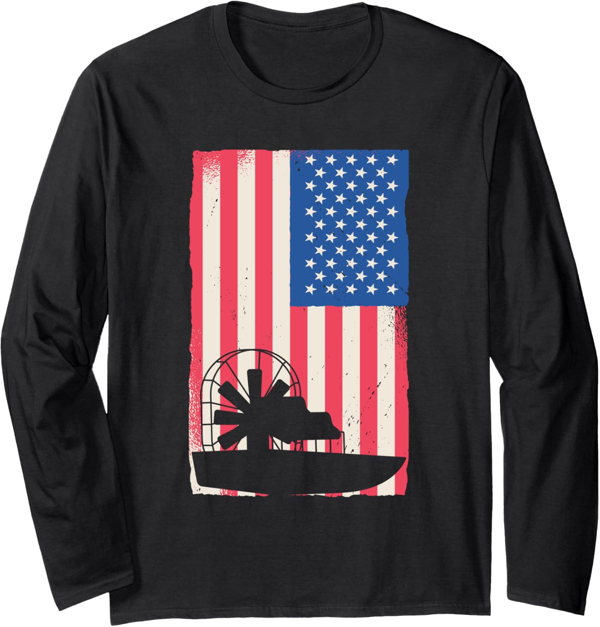 Airboat Captain USA Airboat Long Sleeve Long Sleeve T Shirt High Search Demand Fan Favorite