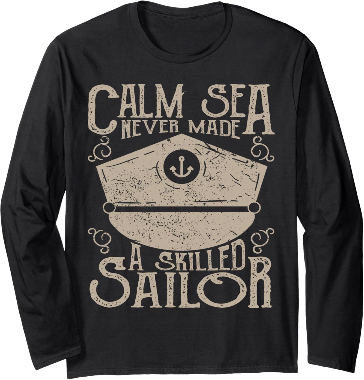 Skilled Sailor Calm Sea Boat Sailing Nautical Ocean Long Sleeve Long Sleeve T Shirt Viral TikTok Find US Top Pick