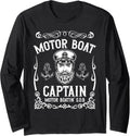 Motor Boat Captain Motorboating Anchor Sports Motorboat Long Sleeve Long Sleeve T Shirt Comfort Fit US Top Pick