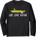 Love Kayak Outdoor Funny Kayaking Canoeing Boating Outfit Long Sleeve Long Sleeve T Shirt High Search Demand Best Seller