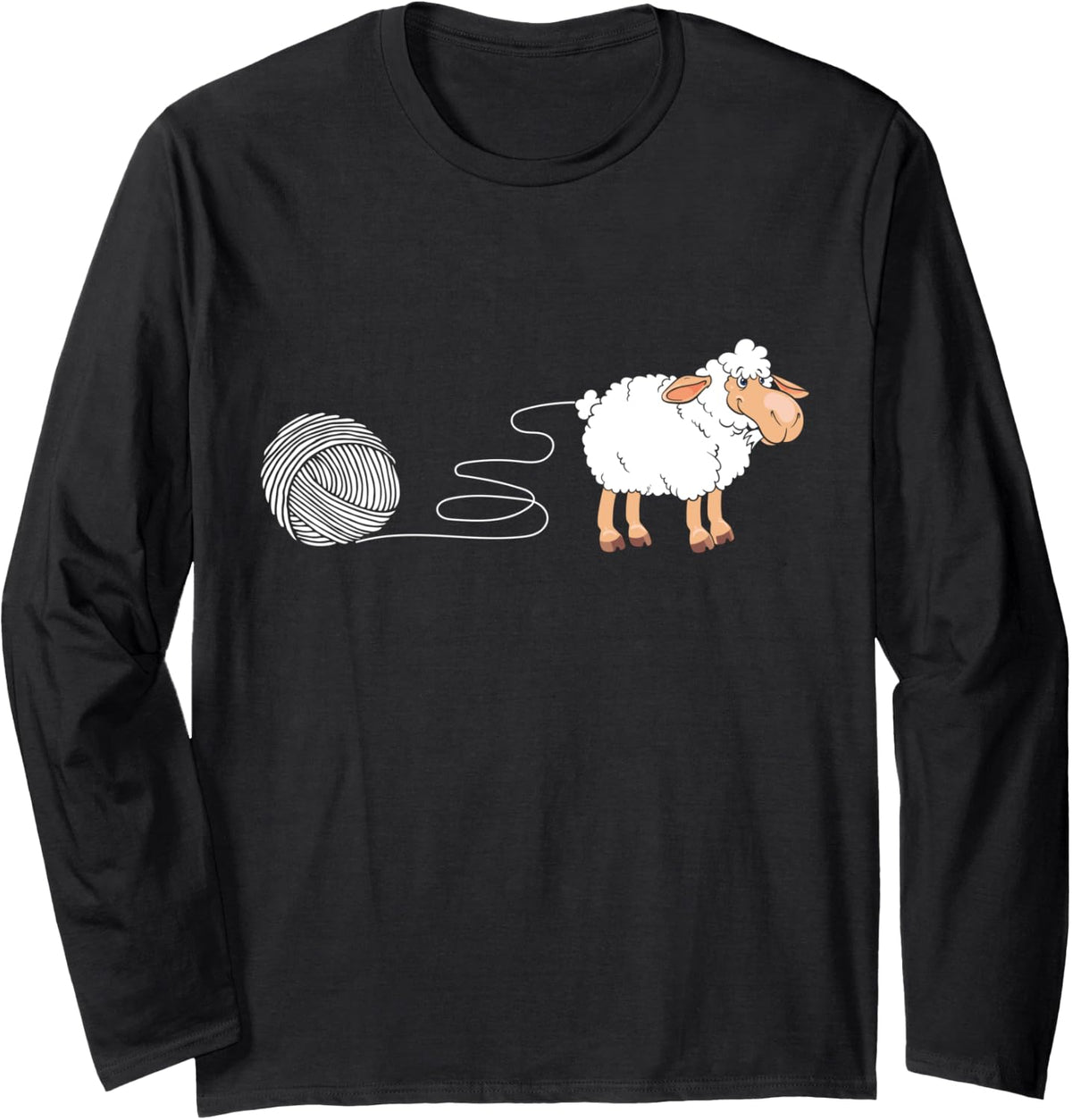 Funny Sheep Yarn Crochet Knitting Lover Crocheting Long Sleeve Yarn Supply | Top Rated | Customer Favorite