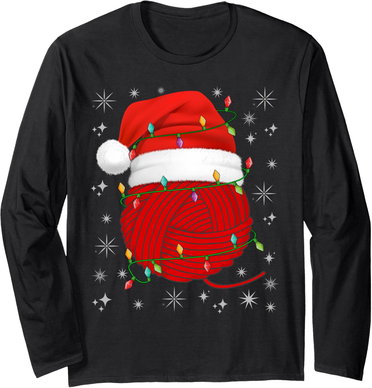 Xmas Lighting Crochet Knitting Yarn Crocheting Christmas Long Sleeve Yarn Supply | Viral US Pick | High CTR Title